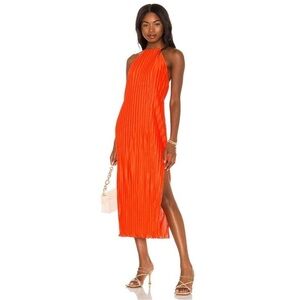 House of Harlow 1960 x Sofia Richie Frederick Dress in Red Orange Size Medium
